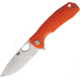 Honey Badger Knives Large Linerlock Folding Knife, 3.63 satin finish D2 tool steel drop point blade, Orange textured GRN handle, HB1044