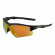 Howard Leight Acadia Safety Eyewear with Hardcoat lens coating, Black Frame, Red Mirror Lens, One size fits most R-02219
