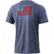 HUK Performance Fishing Bars Tee - Men's, Sargasso Sea Heather, S, H1000332-416-S