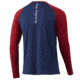 HUK Performance Fishing Double Header Long Sleeve - Men's, Sargasso Sea, Extra Large, H1200341-409-XL