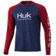 HUK Performance Fishing Double Header Long Sleeve - Men's, Sargasso Sea, Extra Large, H1200341-409-XL