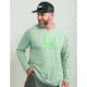 HUK Performance Fishing Icon Performance Crew Long Sleeve Shirt - Men's, Fog Green, Extra Large, H1200573-315-XL