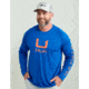 HUK Performance Fishing Icon Performance Crew Long Sleeve Shirt - Men's, Ocean Blue, Small, H1200573-460-S