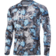 HUK Performance Fishing Vented Mossy Oak Fracture Pursuit L/S Shirt - Men's, Mossy Oak Lightning, L, H1200399-991-L