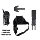 Hush Holsters Streamlight TLR-1 HL-X Nylon Drop Leg Holster, Left Hand, Black, TLR1HLX-LH-RF-DPL-00