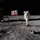 iCanvas Neil Armstrong Placing American Flag on the Moon by NASA Canvas Print, Multi, 18x18, 11047-1PC3-18x18