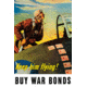 iCanvas Vintage WWII Poster Of A Fighter Pilot Climbing Into His Air by Stocktrek Images Canvas Print, Multi, 18x12 TRK101-1PC3-18x12