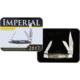 Imperial Schrade Stockman with Gift Tin Folding Knife, Satin SS Clip, Sheepsfoot, Spey Blades, Gray Synthetic Handle, SS Bolster, Comes In 2017 Limited Edition Gift Tin, IMP17-16CP