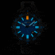 Isobrite Afterburner Series T100 Tritium Watch, Black/Blue, 47mm, ISO4001