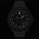 ISOBrite T100 Eclipse Watch Blue &amp; Orange Tritium With Polyurethane Band, Black, Small ISO211