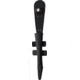 J. Adams Sheffield England Commando Dagger, 12in Overall, 7in Mirror Double Edge Stainless Dagger Blade, Black Textured Stainless Handle, SHE028