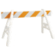 Jackson Safety Plastic A-Frame Barricade Rail 2in. x 6in., White 17629