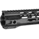 JE Machine Tech AR-15 M-Lok Free Float Clamp On Quad Rail Handguard, 12 in, Barrel Nut Included, No Anti Rotation Tabs, Black, PS-223MLK12GBLK-NAR