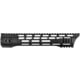 JE Machine Tech AR-15 M-Lok Free Float Clamp On Quad Rail Handguard, 12 in, Barrel Nut Included, No Anti Rotation Tabs, Black, PS-223MLK12GBLK-NAR