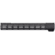 JE Machine Tech AR-15 Ultra-Lightweight Minimalist Partial Top Rail Handguard, 15in, Black, PS-223MLK15KBLK-H