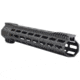 JE Machine Tech AR-15 Ultra-Lightweight Minimalist Partial Top Rail Handguard, 15in, Black, PS-223MLK15KBLK-H