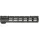 JE Machine Tech AR-15 Ultralightweight Minimalist Partial Top Rail, 12 in, No Anti Rotation Tabs, Black, PS-223MLK12KBLK-H-NAR