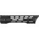 JE Machine Tech M-Lok Free Float Slant Cut Quad Rail Handguard, 10in, No Anti-Rotation Tabs, Black, PS-223MLK10GBLK-NAR
