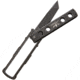 Jesse James Nomad Swing Blade Folding Knife, 4in Black Uddeholm Aeb-L Steel Tanto Blade, Black Titanium Handle, JJKC1B