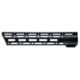 JL Billet Angled AR-15 M-Lok Free-Float Handguard, 11 inch, Black, JLB-MLA-11-A