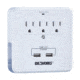 JOBAR Smartphone Charging Station w/USB Outlet Multiplier Dual Surge Protector, White JB7476