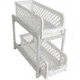 JOBAR Two Tier Under Sink Sliding Shelf, White JB7465