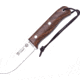 Joker Knives Bushcraft Knife Walnut Handle Fixed Blade Knife, Bushcraft Knife, 8.75in Overall, 4in Satin Sandvik 14C28N SS Drop Point, Walnut Handle, Brown Leather Belt Sheath, CN112