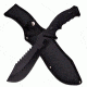 Jungle Master Machete, 15in, Stainless Steel Blade, Black Rubberized Handle JM-032BK