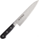 Kanetsune Gyutou 180mm Kitchen Knives, Kitchen Series, 12in Overall, 7in Satin Aus-10A SS Blade, Black Wood Handle, SS Bolster, Full Tang, Black, KC-126