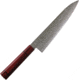 Kanetsune Gyutou Knife 210mm Minamo-kaze, 8.25 blade, Red plywood handle with black micarta ring, KC-822