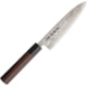Kanetsune Petty Kitchen Knives, 10.5in Overall, 5.5in Blade, Red Sandalwood Handle, Blade Features Blue Steel #2 Core With 11 Layer Damascus, Black Plywood Bolster, Red, KC-464