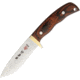 Kanetsune Subaru Drop Point Fixed Blade Knife, 3.88in, Damascus Steel, Drop Point, Brown, Wood Handle KB551