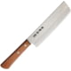 Kanetsune Usubagata Kitchen Knives, 11.25in Overall, 6.5in Satin Blade, Blade Features Takefu-Shiro-2 High Carbon Steel Core, Sandwiched Between Sus410 SS Steel, Red Plywood Handle, KC-351