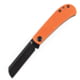 Kansept Knives Bevy Slip Joint Folding Knife, 3.00 in, 154CM Stainless Steel Black TiNi Finish, Clip Point Blade, Orange G10 Handle, T2026F6