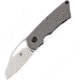 Kansept Knives Goblin Framelock Gray Folding Knife, 2.25 satin finish S35VN stainless blade, Gray titanium handle, K2016A1