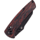 Kansept Knives Main Street Black/Red G10 Folding Knife, 4.5in Closed, 3.5in Black Stonewash 154CM Stainless Steel Blade, Black/Red G10 G-Mascus Handle, Black Nylon Pouch, T1015V5