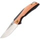 Kansept Knives Mini Accipiter Framelock Folding Knife, 2.75" satin finish S35VN stainless blade, Black titanium handle with copper inlay, K2007A3