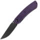 Kansept Knives Reverie Linerlock Folding Knife 3.00 in, 154CM Stainless Steel Black TiNi Coated, Drop Point Blade, Purple G10 Handle, T2025A5