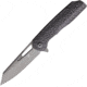 Kansept Knives Shard Framelock Folding Knife, Circle, Gray sculpted titanium handle, 1006 CIRCLE WOODGRAIN