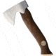 Karesuando Unna Aksu Hunters Axe, 9.5in Overall, 2.63in Cutting Edge, 4.13in Satin SS Axe Head, Walnut Handle, Diamond Coated Sharpening Stone, Bone Pommel, Black Leather Belt Sheath, GiftBoxed, 4024