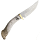 Ken Richardson Knives Fixed Blade Hunter Fixed Blade Knife, 4in, Standard Edge, Horn Handle KRK1405C
