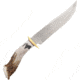 Ken Richardson Knives Horn Bowie Fixed Blade Knife, 8in, Standard Edge, Horn Handle KRK1410