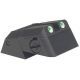 Kensight DAS 1911 Defense Adjustable Rear Sight Tritium Insert Night Sight w/ Serrated Blade, Fully Adjustable, Black, 860-636