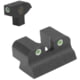 Kensight GI Series Tritium Pistol Night Sight, Gov't Model, 80 Series Colt Tenon, Rear/Front, Green, Black, 952202