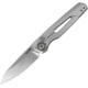Kershaw Launch 11 Automatic Folding Knife, 3.88in Closed, 2.75in Stonewash CPM 154 Drop Point Plain Blade, Raw Aluminum Handle, 7550RAW