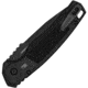 Kershaw Launch 16 Automatic Folding Knife, 3.45in, CPM M4, Tanto Blade, Partially Serrated, Black Aluminum Handle, 7105