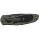 Kershaw Blur Assisted Open Folding Knife,3.4in Sandvik 14C28N Black Steel Plain Blade,6061-T6 Anodized Olive Aluminum Handle w/Trac-Tec Inserts