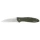 Kershaw K.O. Leek, Olive 6061-T6 Aluminum Handle, Black Plain Edge K1660OL