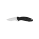 Kershaw Scallion Assisted Opening Folding Knife, 2.4in, 420HC, Serrated Drop Point Blade, Glass-Filled Nylon, Black Handle, 1620ST