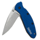 Kershaw Scallion Assisted Opening Folding Knife, 2.4 in, 420HC, Drop Point Blade, 6061-T6 Aluminum, Navy Blue Handle, 1620NB